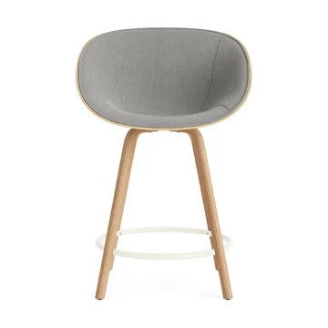 Mat Bar 扶手椅 front-upholstered 65 cm - Remix 133-hemp-山毛榉木-奶油色 steel - Normann Copenhagen