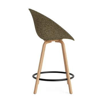 Mat Bar 扶手椅 front-upholstered 65 cm - Ultra 41599-seaweed-山毛榉木-黑色 steel - Normann Copenhagen