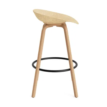 Mat Barstool 65 cm - Hemp-山毛榉木-黑色 steel - Normann Copenhagen