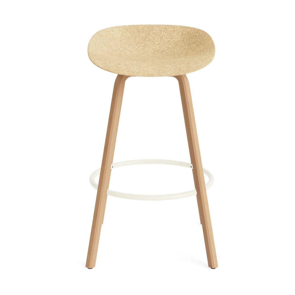 Mat Barstool 65 cm, Hemp-山毛榉木-奶油色 steel Normann Copenhagen