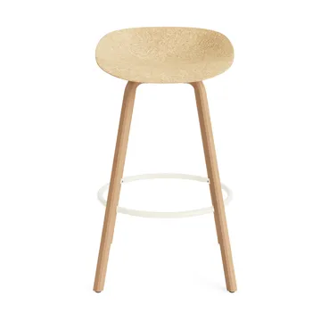 Mat Barstool 65 cm - Hemp-山毛榉木-奶油色 steel - Normann Copenhagen