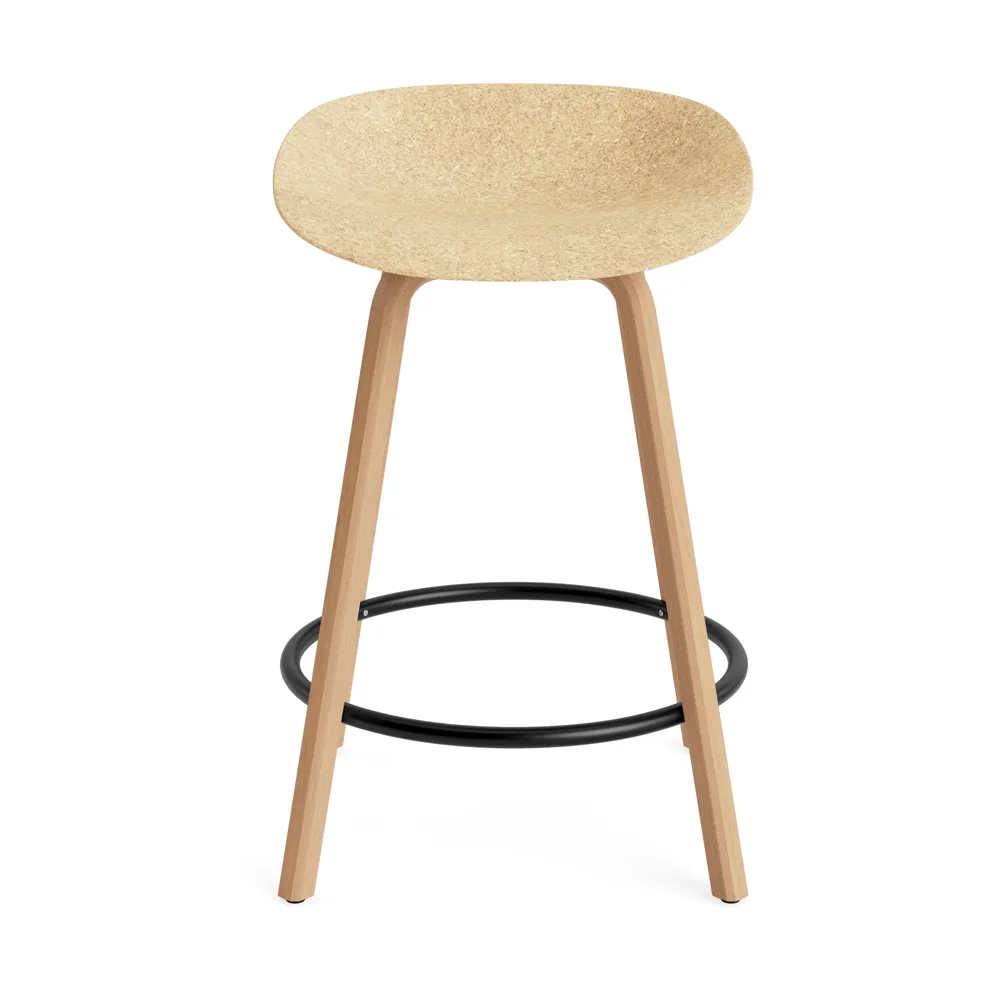Mat Barstool 65 cm, Hemp-山毛榉木-黑色 steel Normann Copenhagen
