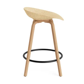 Mat Barstool 65 cm - Hemp-山毛榉木-黑色 steel - Normann Copenhagen