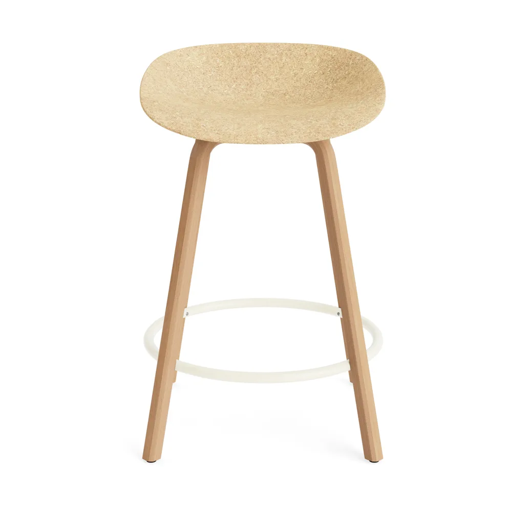 Mat Barstool 65 cm, Hemp-山毛榉木-奶油色 steel Normann Copenhagen