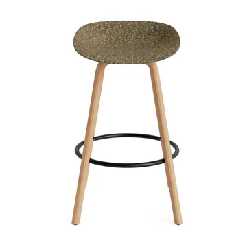 Mat Barstool 65 cm - Seaweed-山毛榉木-黑色 steel - Normann Copenhagen