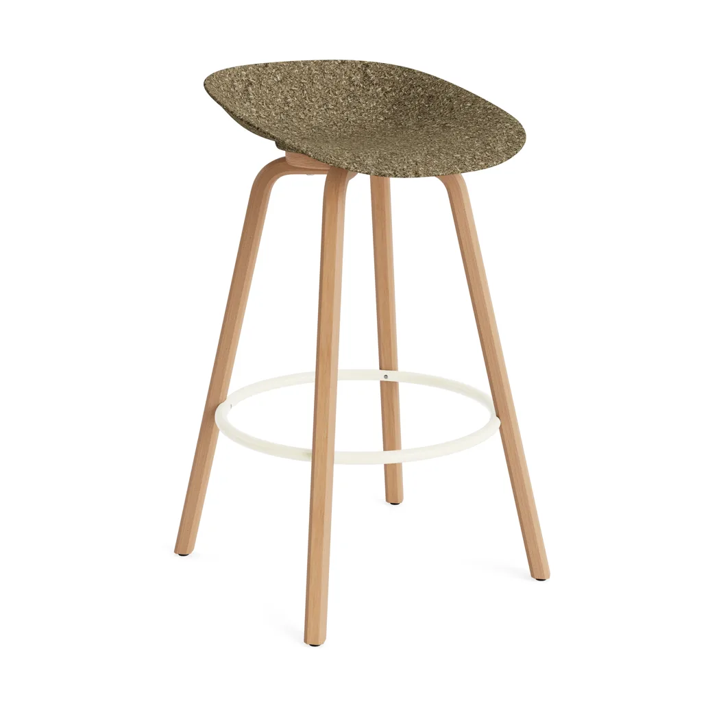 Mat Barstool 65 cm, Seaweed-山毛榉木-奶油色 steel Normann Copenhagen