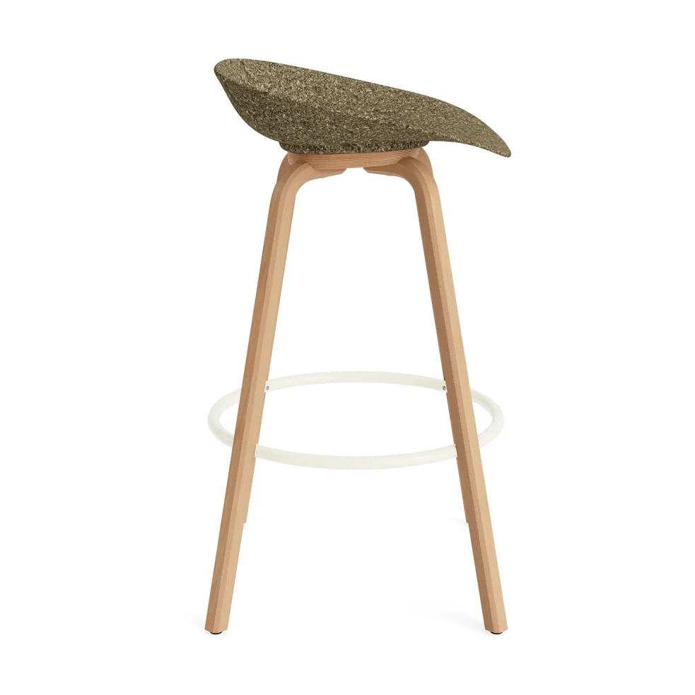 Mat Barstool 65 cm, Seaweed-山毛榉木-奶油色 steel Normann Copenhagen