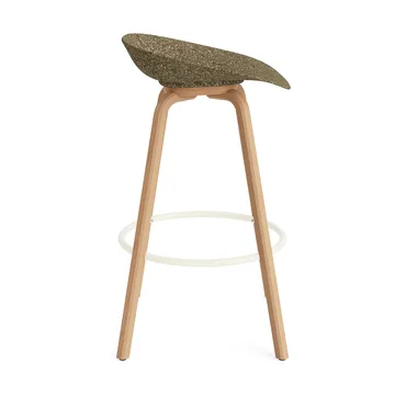 Mat Barstool 65 cm - Seaweed-山毛榉木-奶油色 steel - Normann Copenhagen