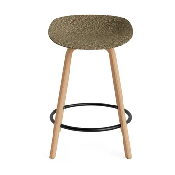 Mat Barstool 65 cm - Seaweed-山毛榉木-黑色 steel - Normann Copenhagen