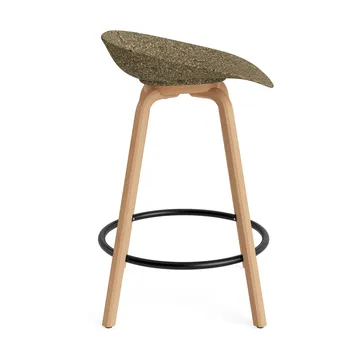 Mat Barstool 65 cm - Seaweed-山毛榉木-黑色 steel - Normann Copenhagen