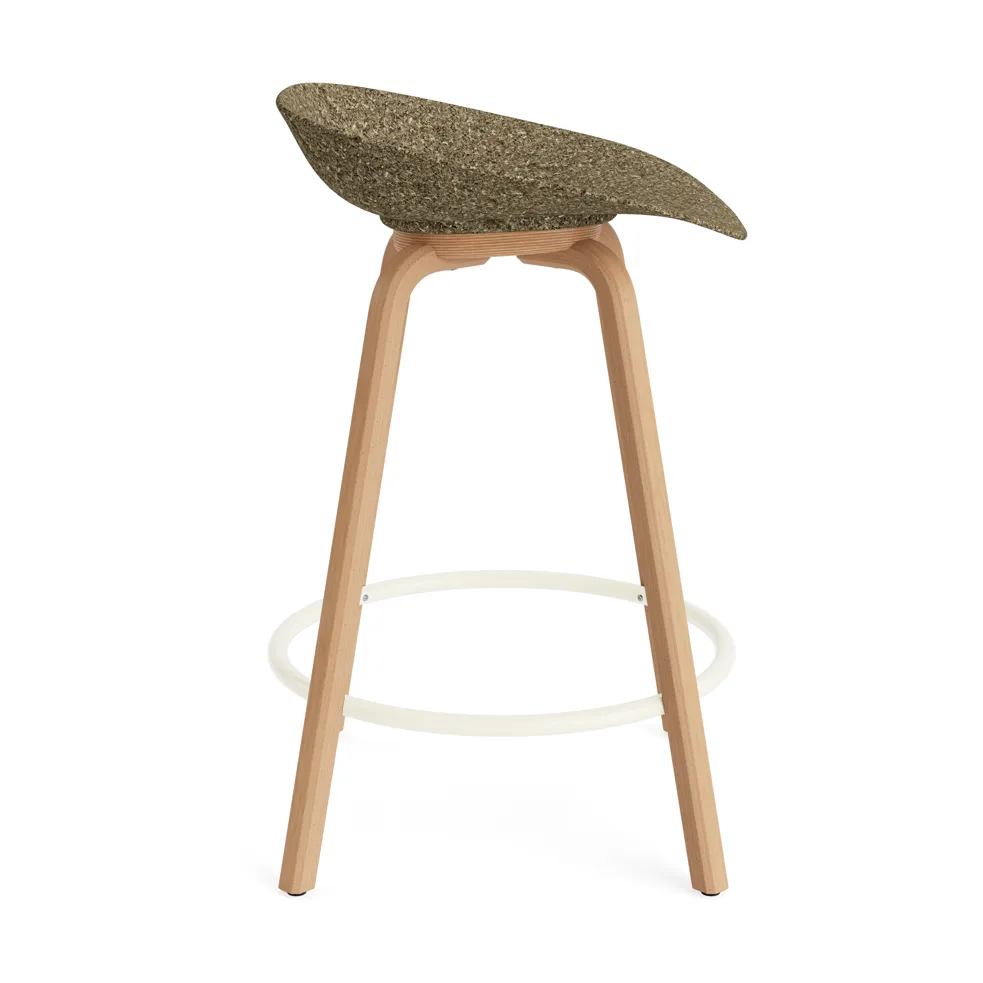 Mat Barstool 65 cm, Seaweed-山毛榉木-奶油色 steel Normann Copenhagen
