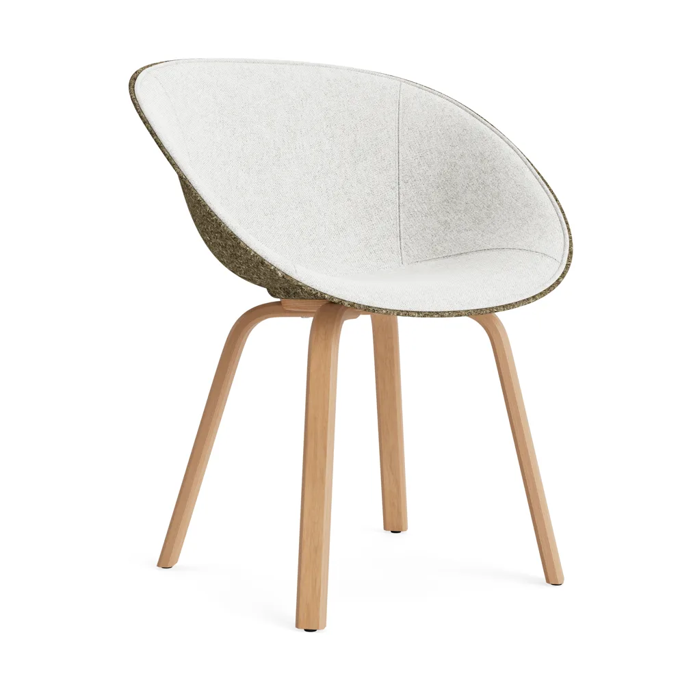 Mat 扶手椅 扶手椅 front upholstered, Hallingdal 110-seaweed-山毛榉木 Normann Copenhagen