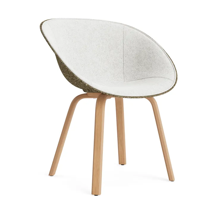 Mat 扶手椅 扶手椅 front upholstered - Hallingdal 110-seaweed-山毛榉木 - Normann Copenhagen