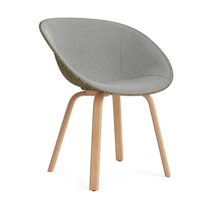 Mat 扶手椅 扶手椅 front upholstered - Remix 133-seaweed-山毛榉木 - Normann Copenhagen