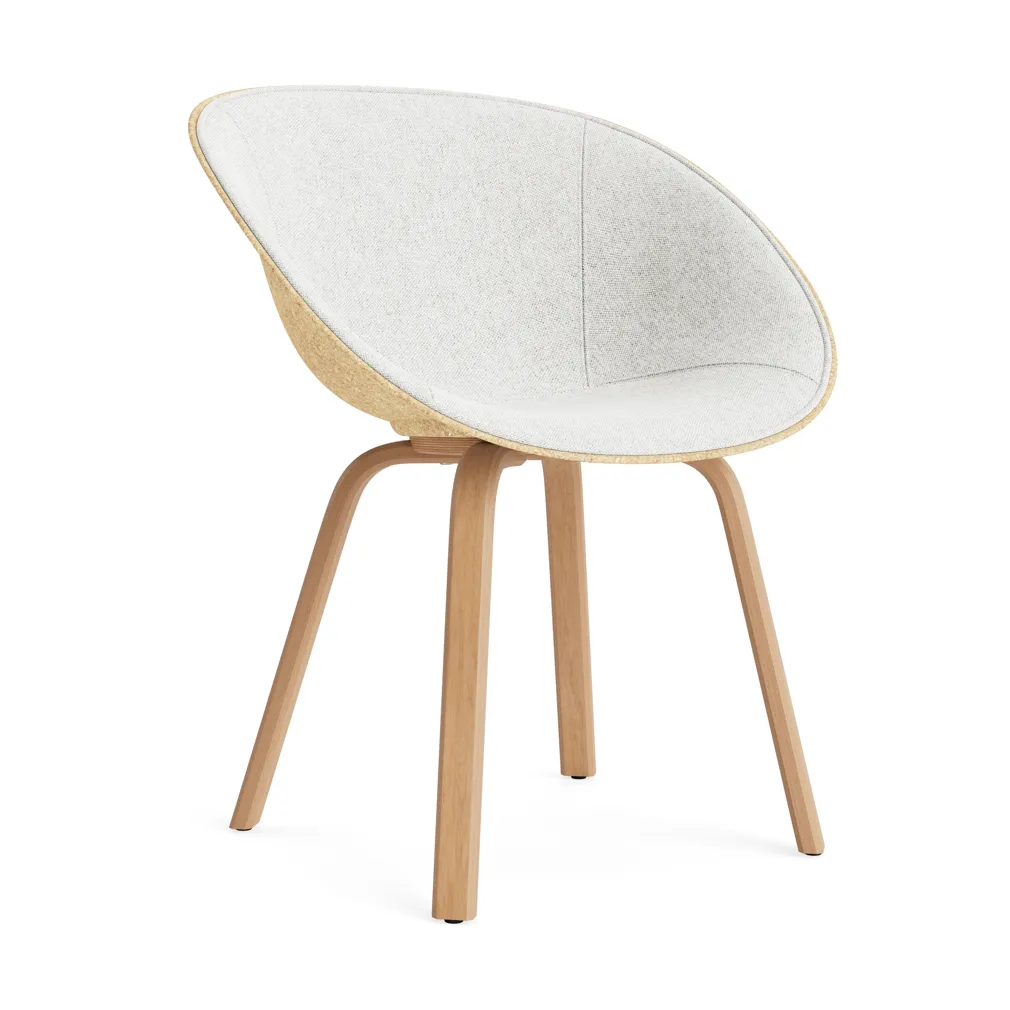 Mat 扶手椅 前饰面软包, Hallingdal 110_麻色_山毛榉 Normann Copenhagen