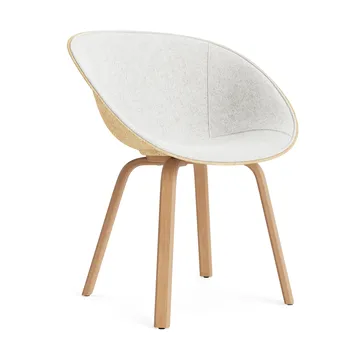 Mat 扶手椅 前饰面软包 - Hallingdal 110_麻色_山毛榉 - Normann Copenhagen