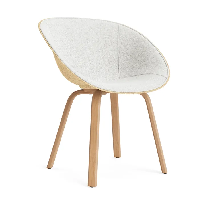 Mat 扶手椅 前饰面软包 - Hallingdal 110_麻色_山毛榉 - Normann Copenhagen