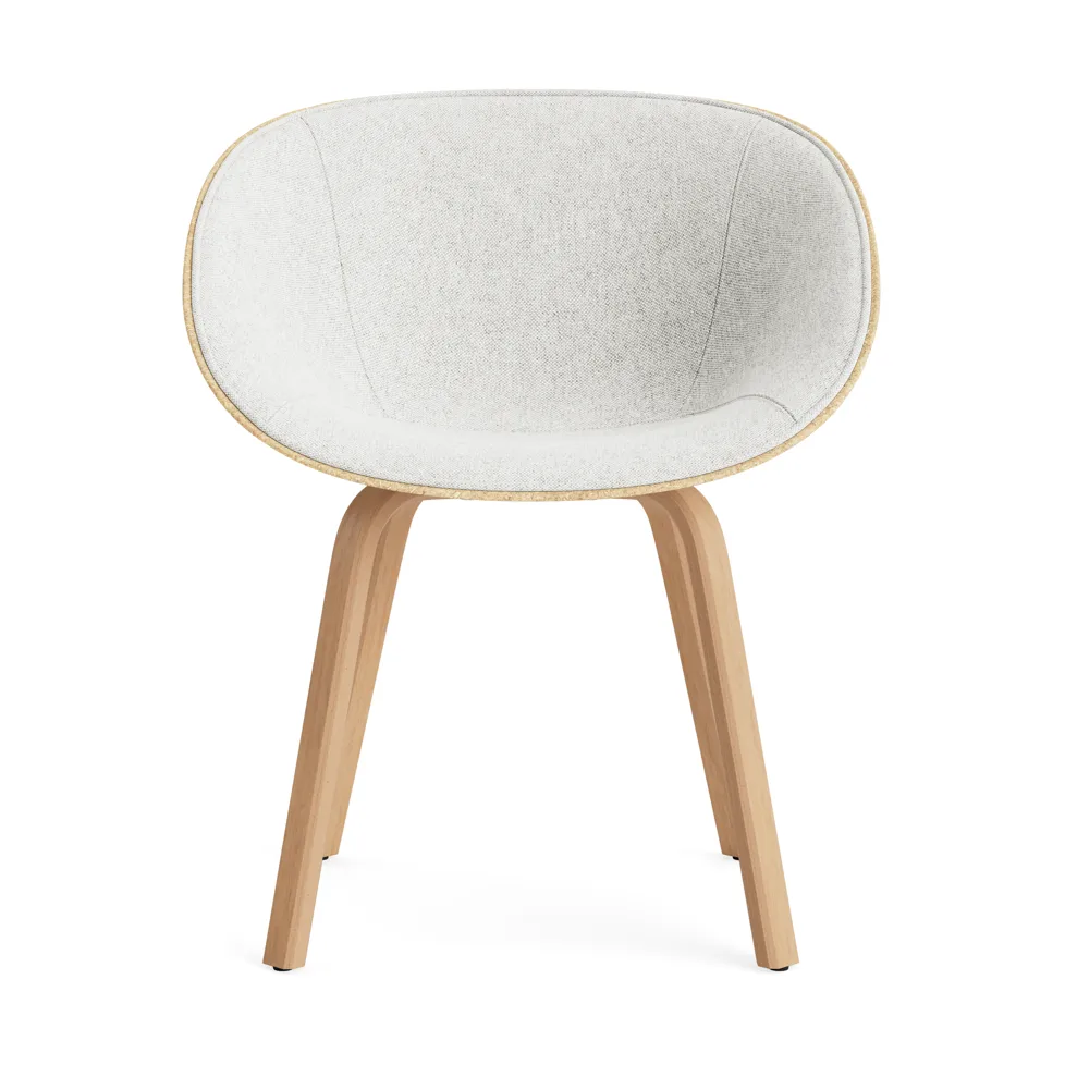 Mat 扶手椅 前饰面软包, Hallingdal 110_麻色_山毛榉 Normann Copenhagen