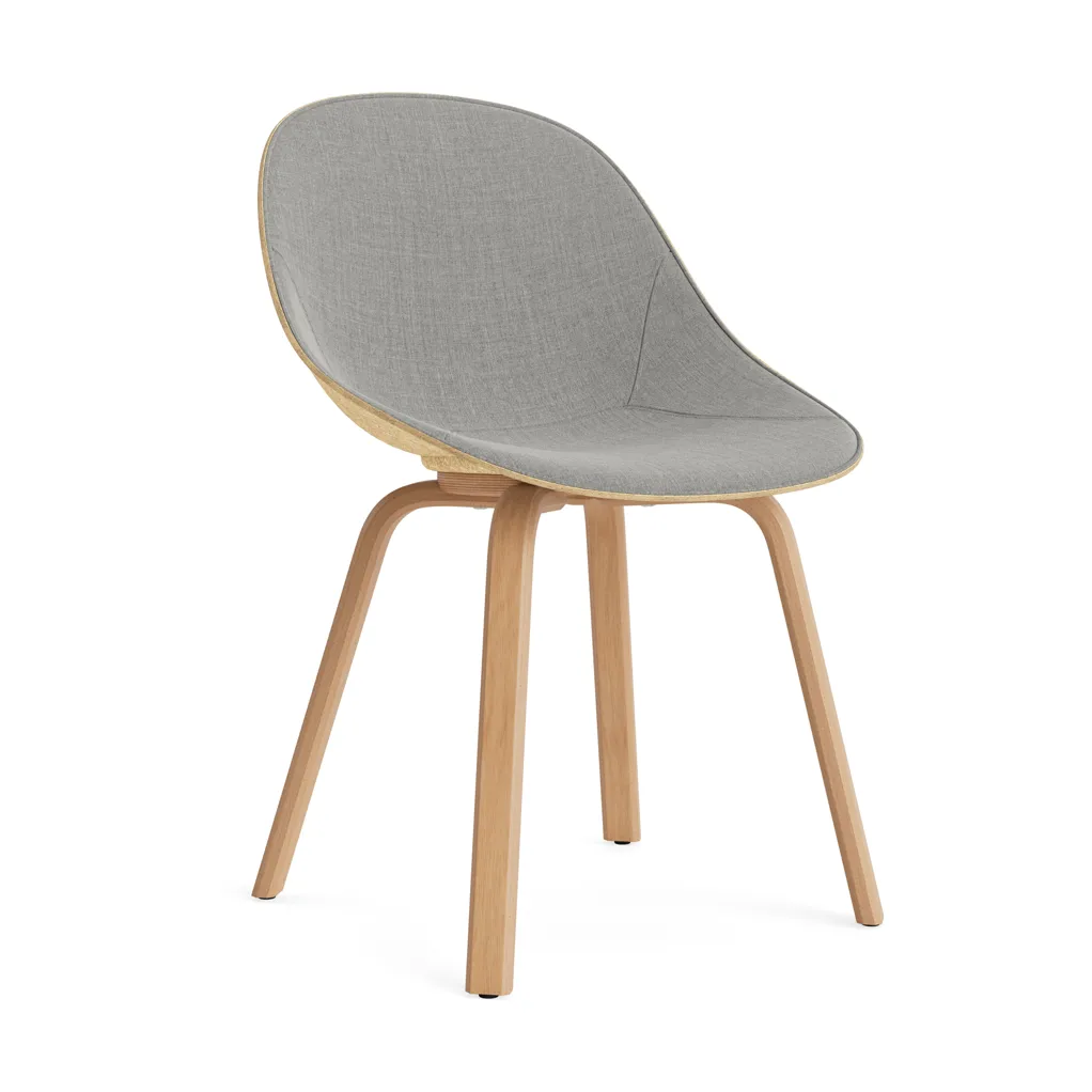 Mat 椅子 前饰面软包, Remix 133_麻色_山毛榉 Normann Copenhagen