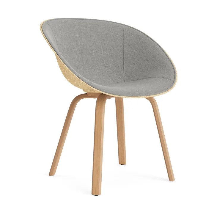 Mat 扶手椅 前饰面软包 - Remix 133_麻色_山毛榉 - Normann Copenhagen