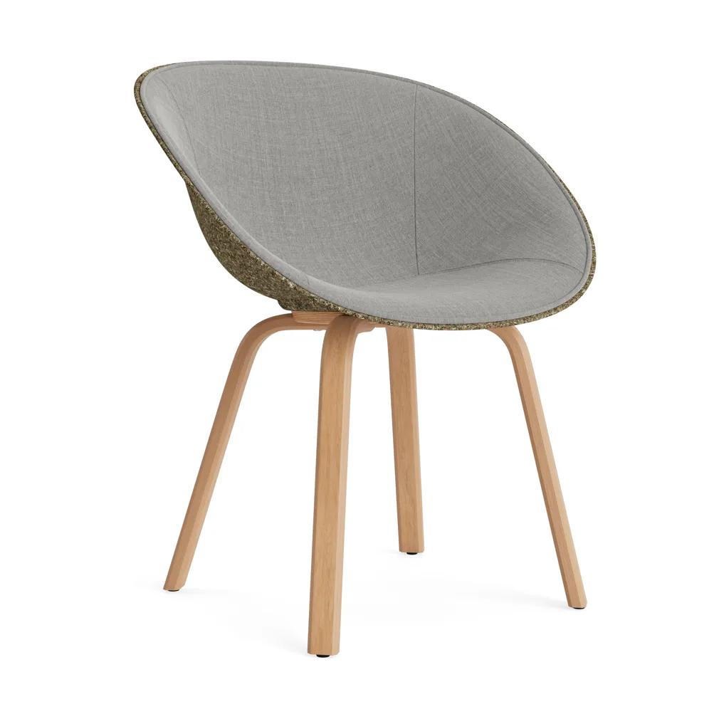 Mat 扶手椅 前饰面软包, Remix 133_海藻色_山毛榉 Normann Copenhagen