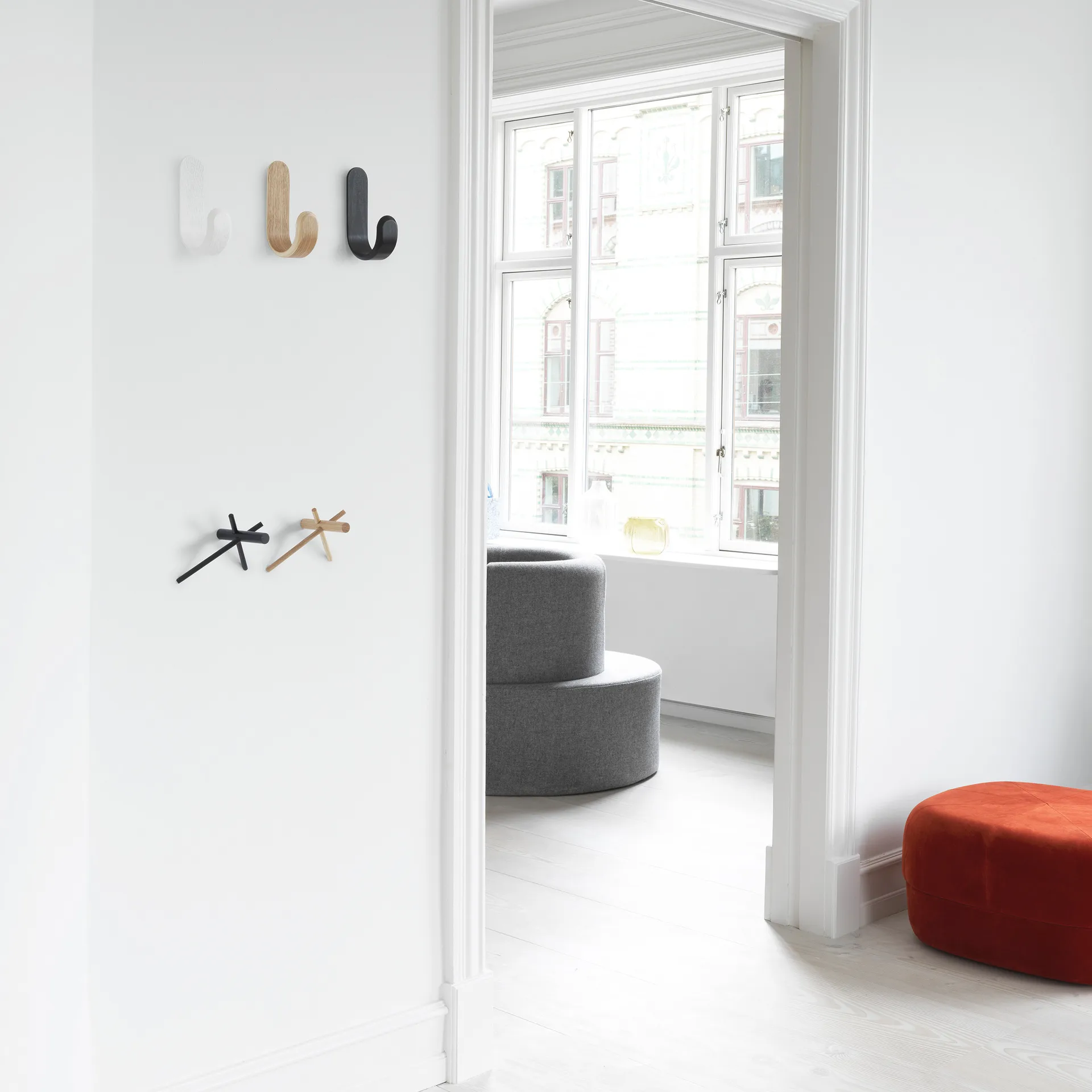 Normann Sticks 衣架, 黑色_两件装 Normann Copenhagen