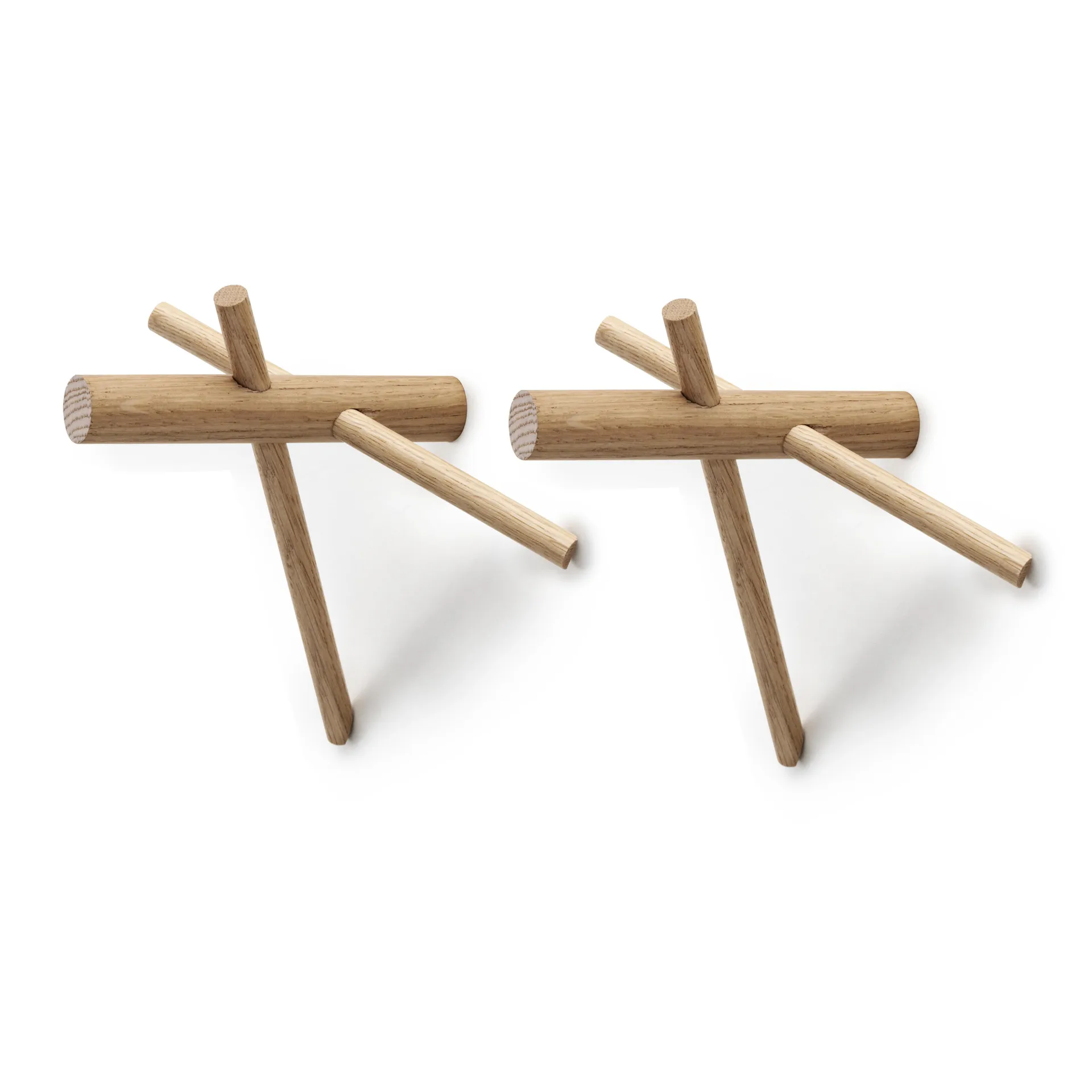 Normann Sticks 衣架, 自然色_两件装 Normann Copenhagen