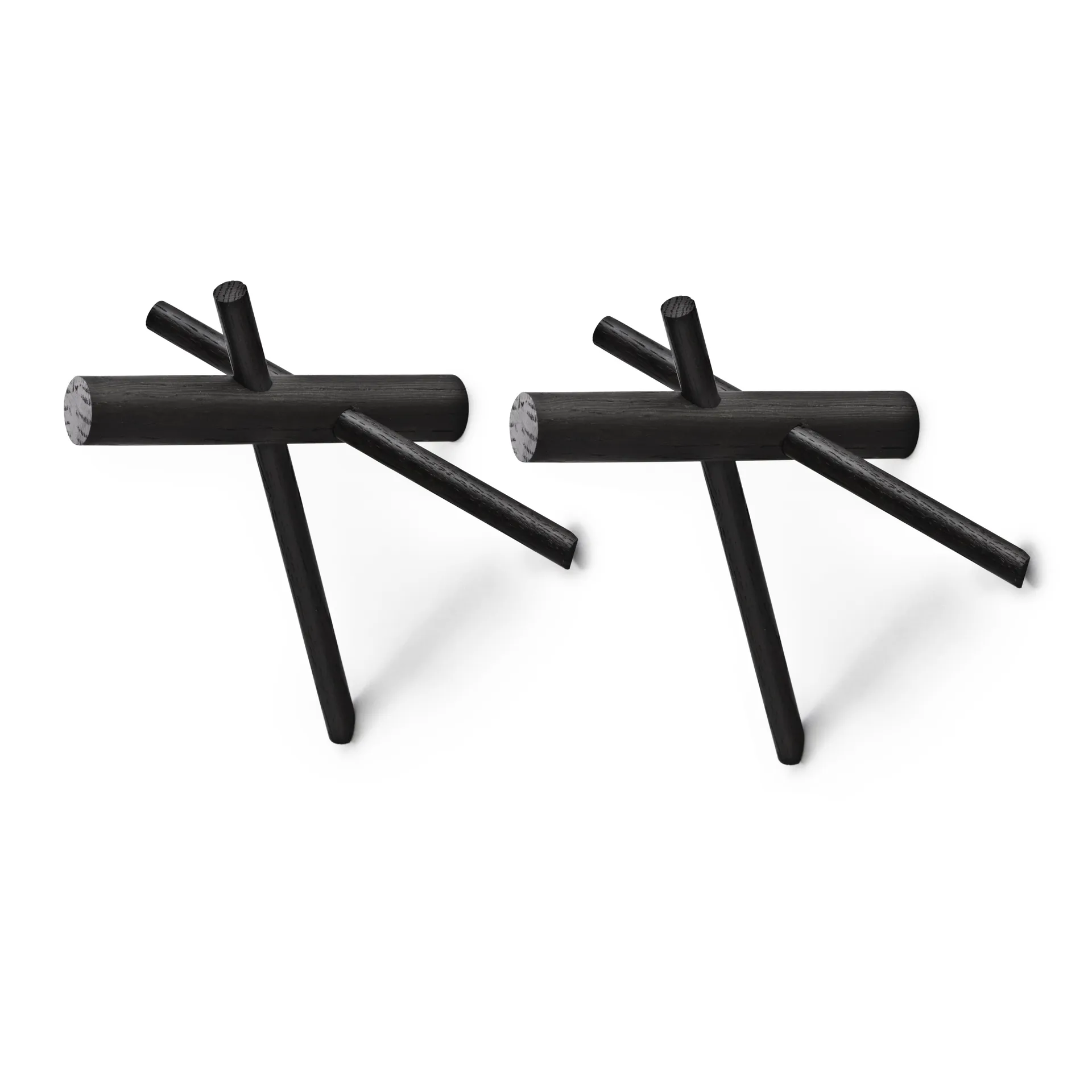 Normann Sticks 衣架, 黑色_两件装 Normann Copenhagen