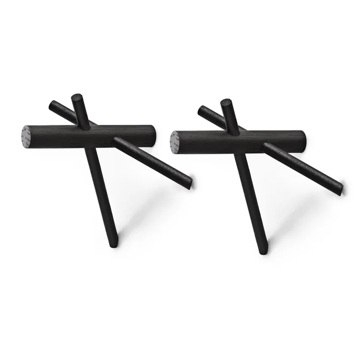 Normann Sticks 衣架 - 黑色_两件装 - Normann Copenhagen