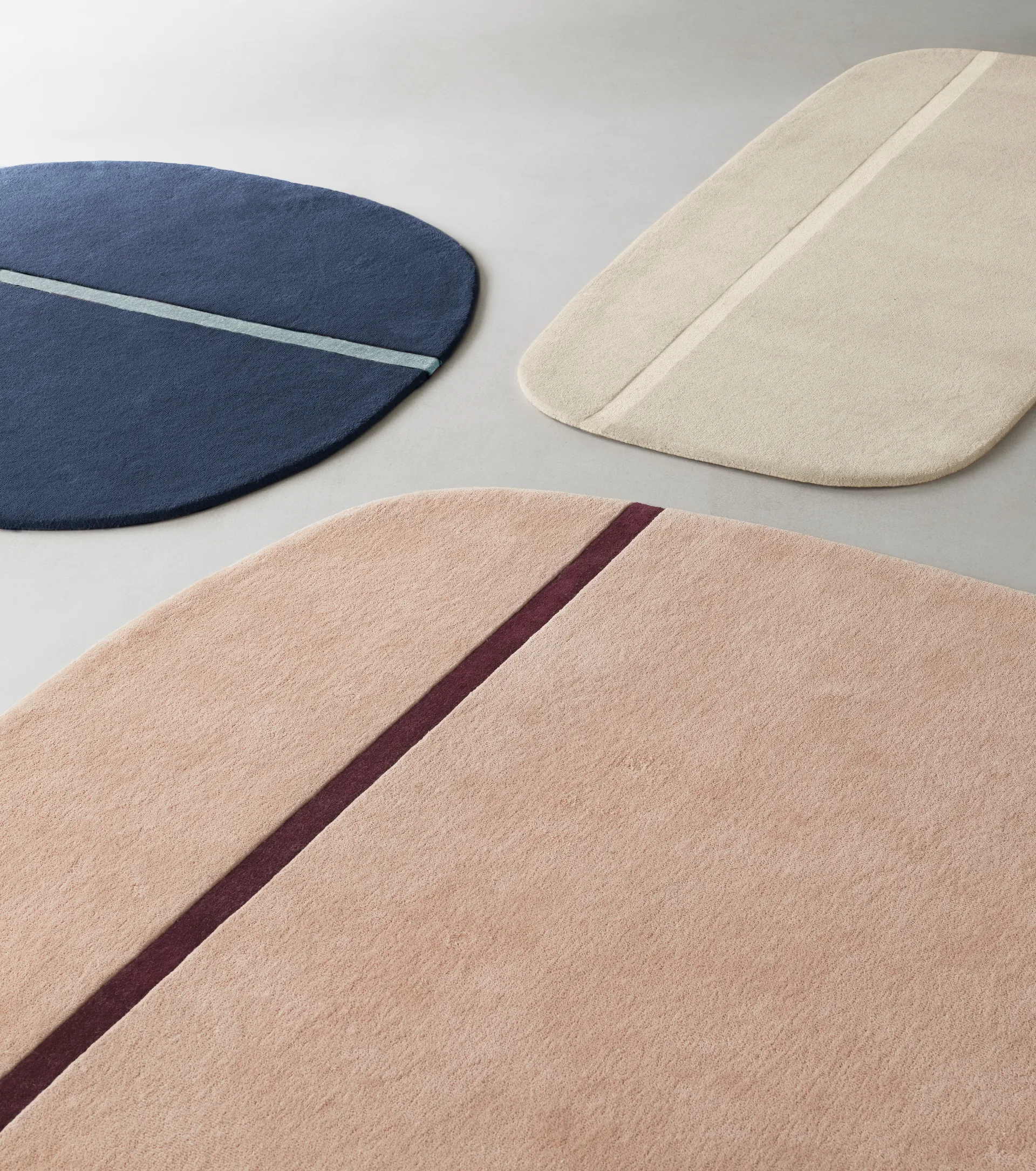 Oona 北欧地毯140x140cm, 蓝色 Normann Copenhagen