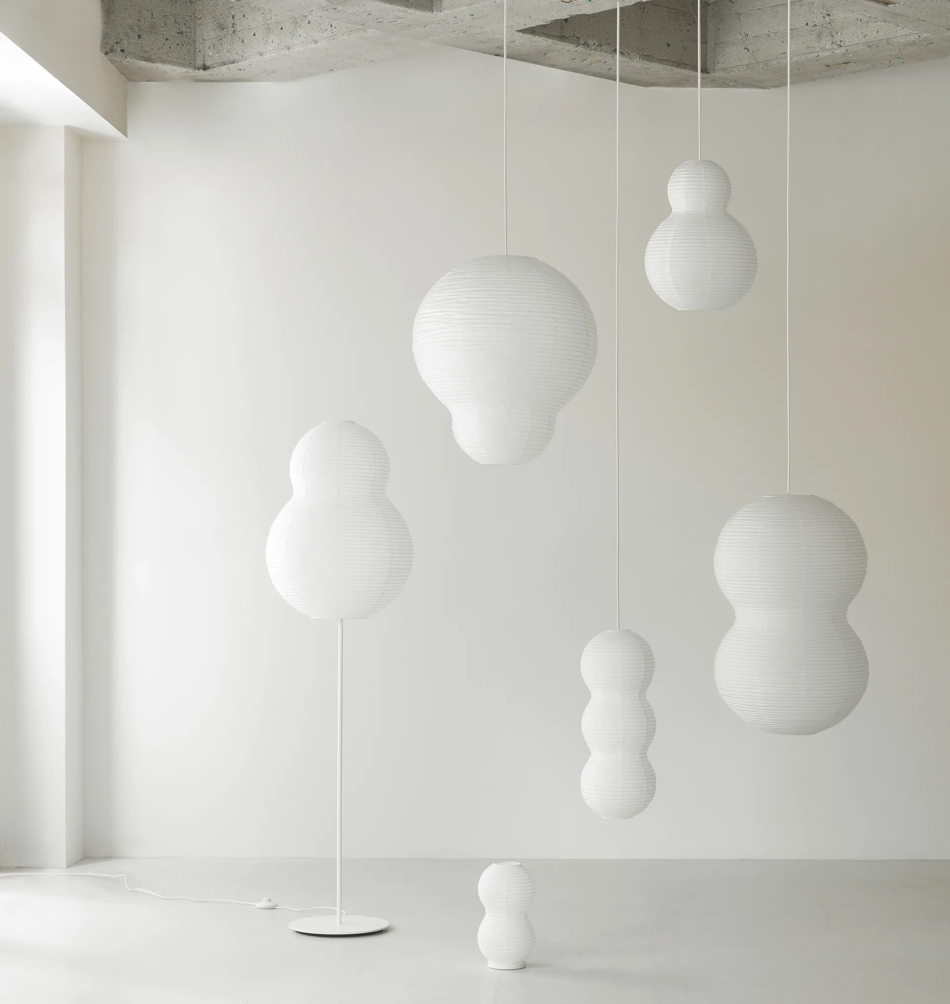Puff 吊灯顶杯配套电线2.5m, 白色 Normann Copenhagen