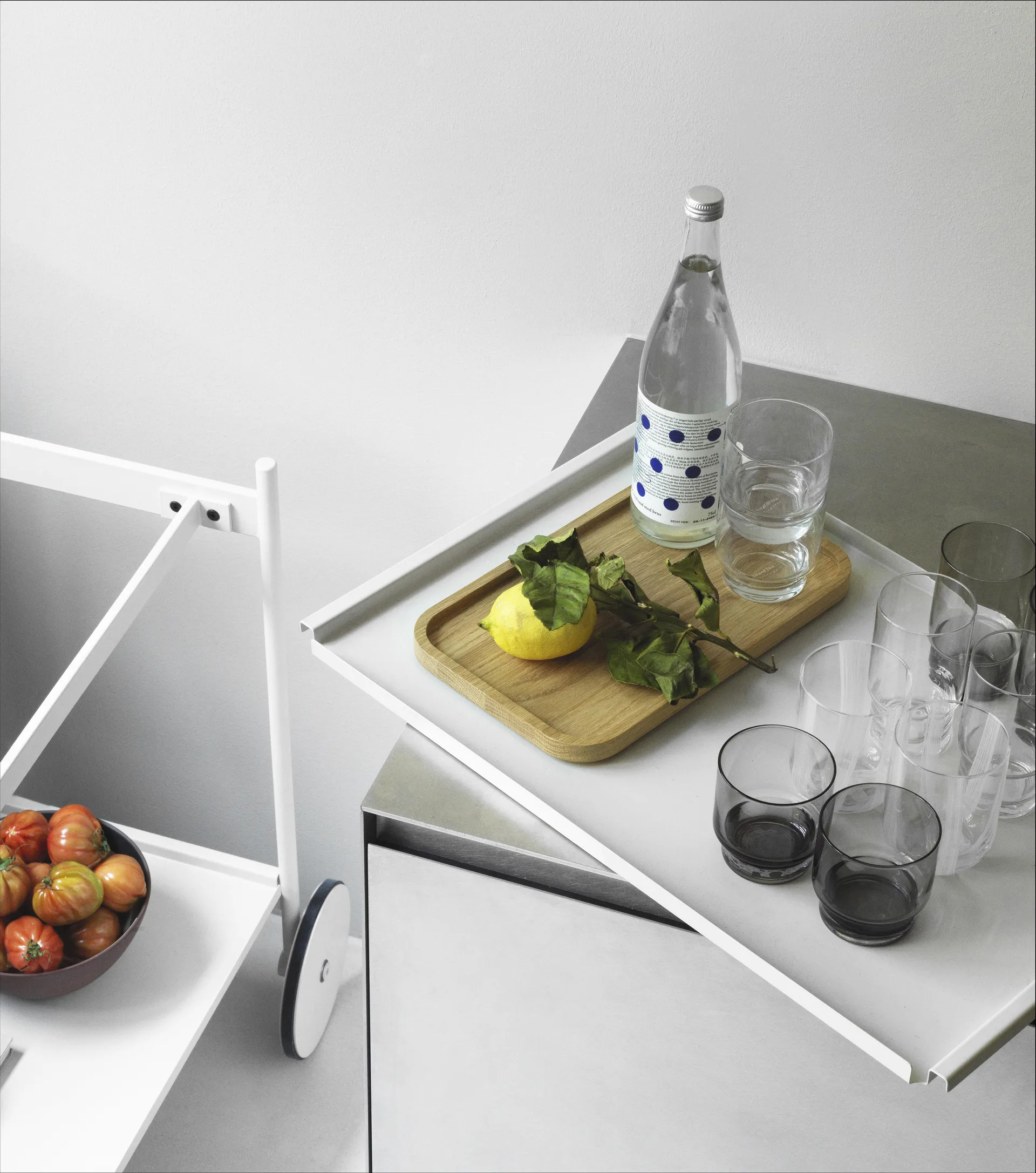 Rul serving cart, 白色 Normann Copenhagen