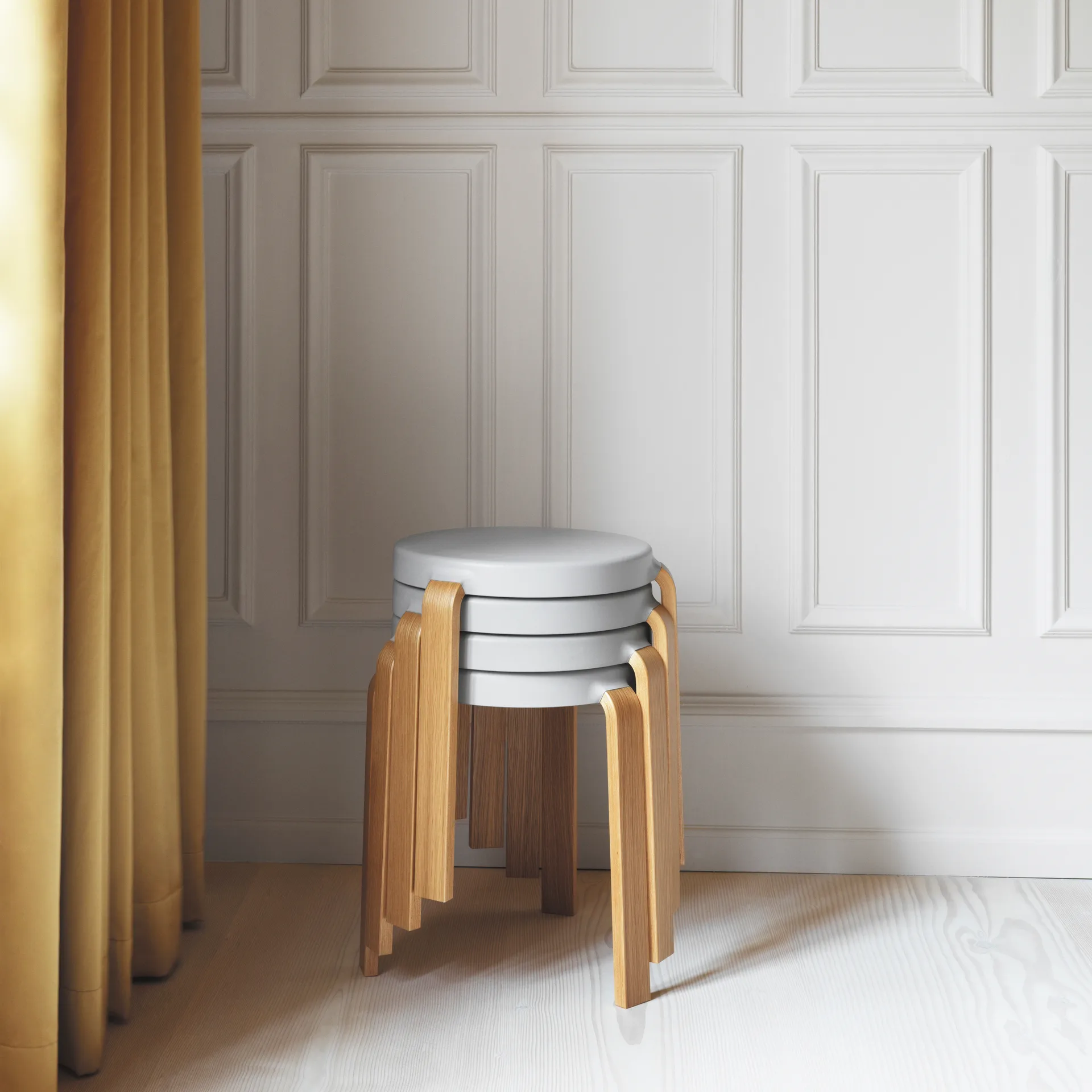Tap stool 凳子, 灰色-oak Normann Copenhagen