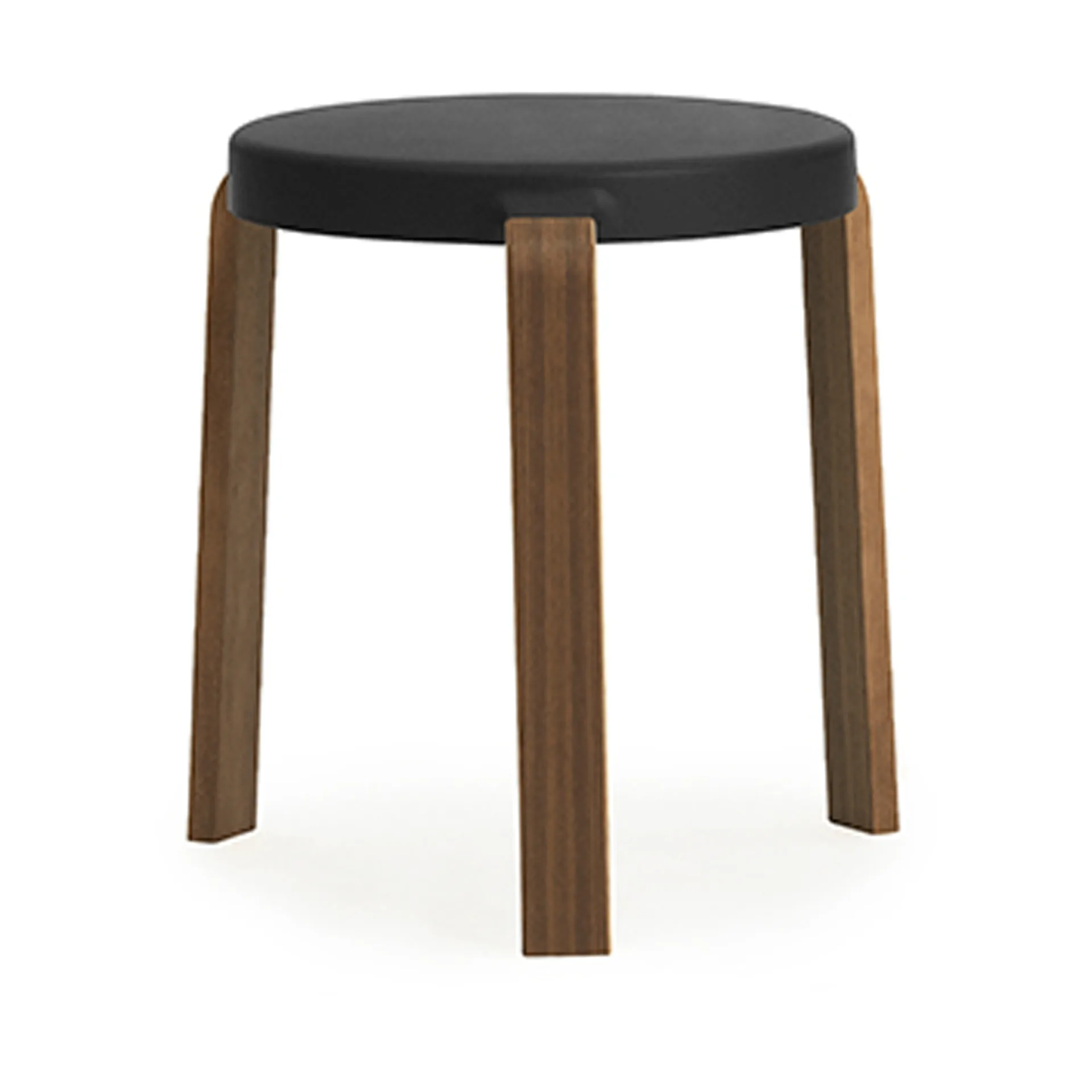 Tap 北欧简约风格凳子, 黑色_胡桃木支腿 Normann Copenhagen