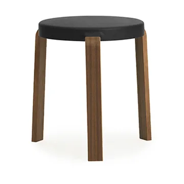 Tap 北欧简约风格凳子 - 黑色_胡桃木支腿 - Normann Copenhagen
