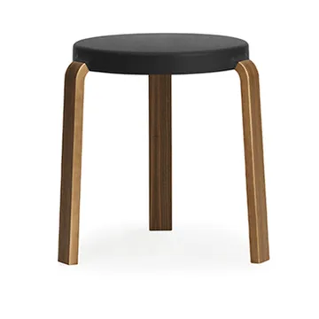 Tap 北欧简约风格凳子 - 黑色_胡桃木支腿 - Normann Copenhagen