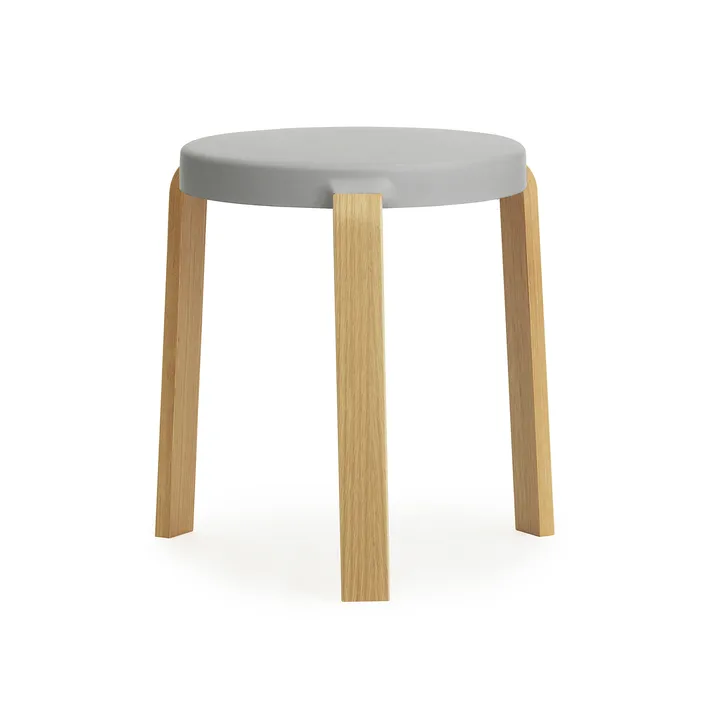 Tap 吧台凳 - 灰色_橡木 - Normann Copenhagen