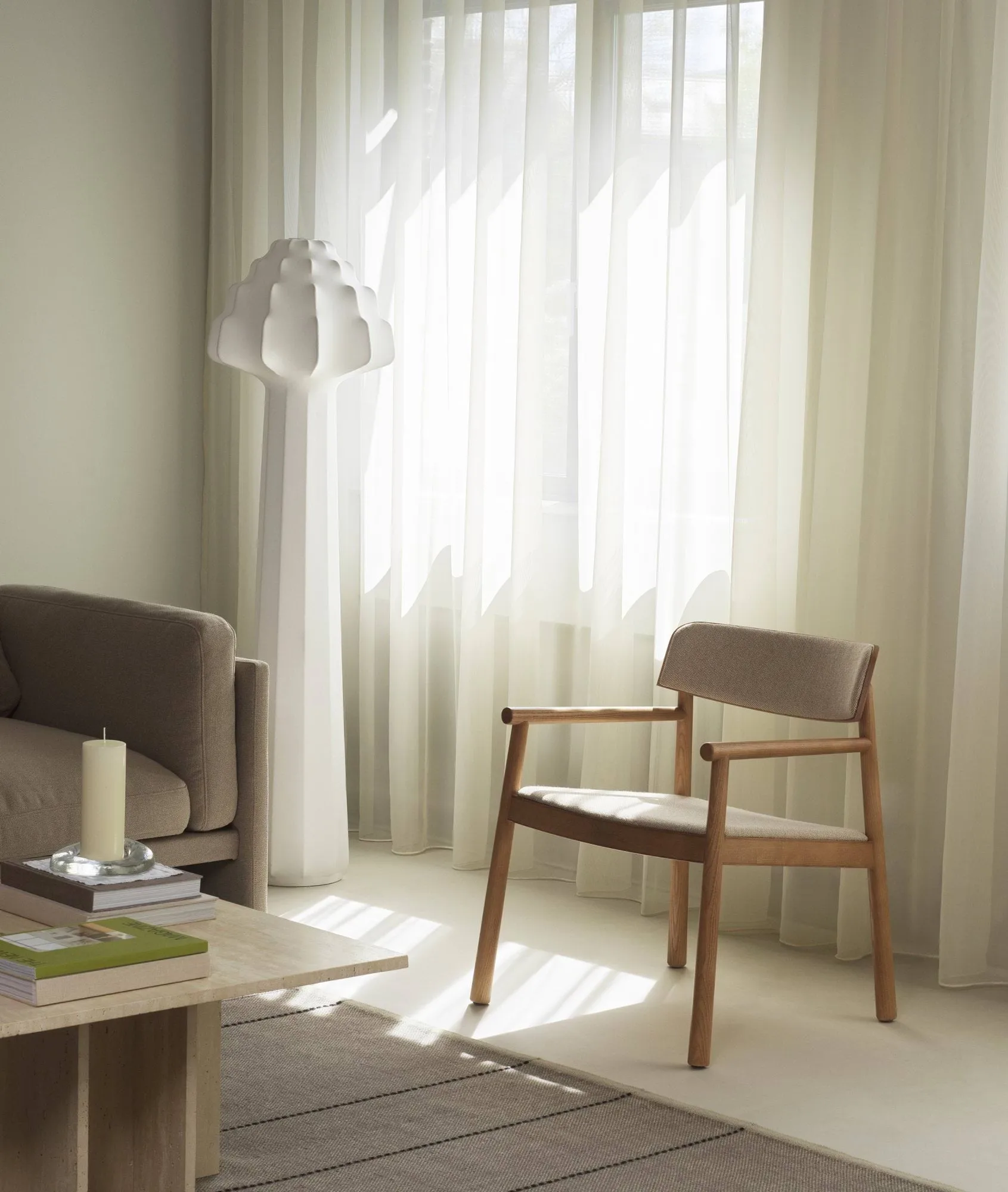 Timb 扶手椅, 黄褐色白蜡木_Hallingdal 220 Normann Copenhagen
