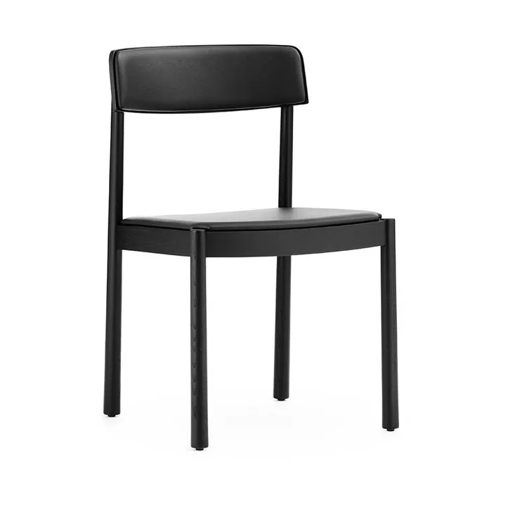 Timb 带垫椅子 - 黑色_超纤皮革_黑色 - Normann Copenhagen