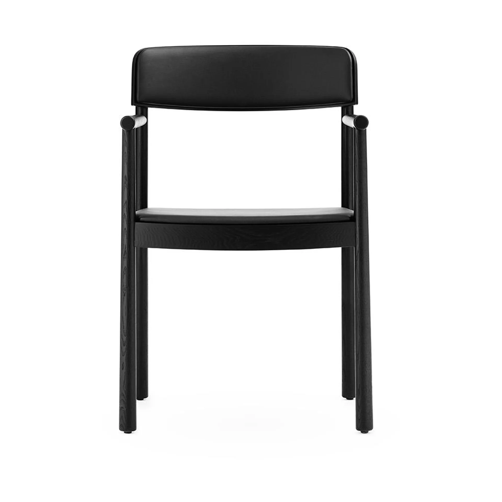 Timb 带垫扶手椅, 黑色_超纤皮革_黑色 Normann Copenhagen