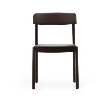 Timb 椅子 - 棕色白蜡木_超纤皮革巧克力色 - Normann Copenhagen