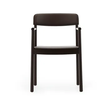 Timb 扶手椅 - 棕色白蜡木_超纤皮革巧克力色 - Normann Copenhagen