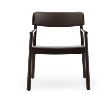 Timb 扶手椅 - 棕色白蜡木_超纤皮革巧克力色 - Normann Copenhagen