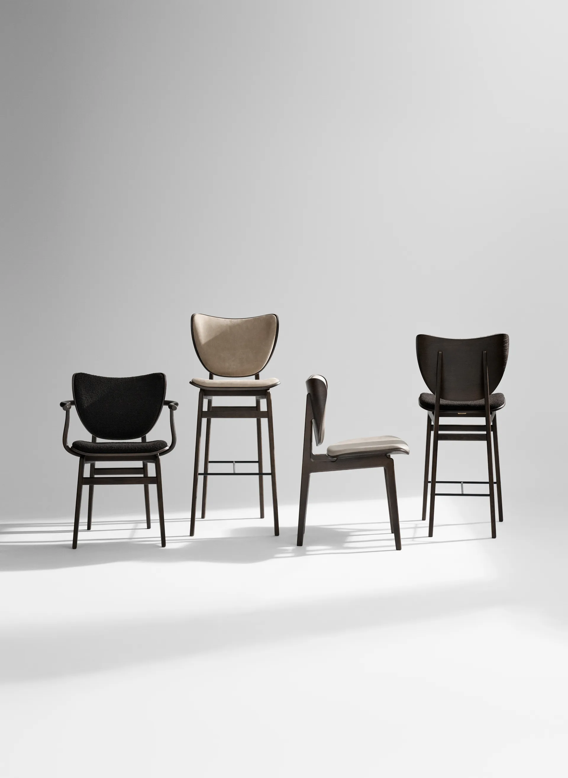 Elephant bar 凳子, Dark smoked, 75 cm NORR11