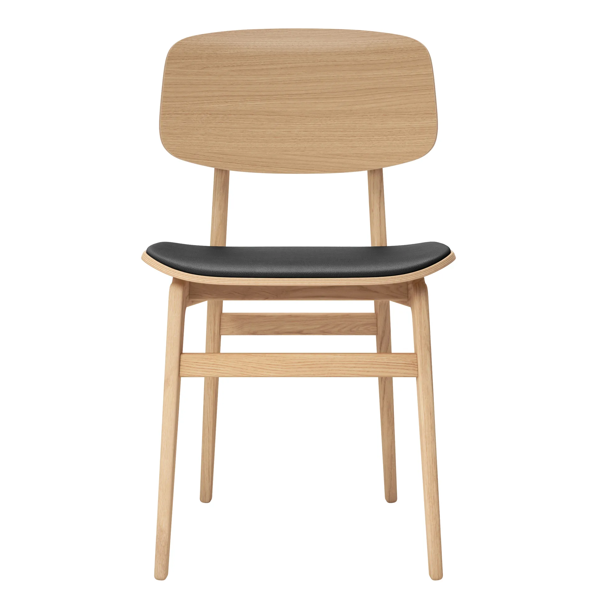 NY11 椅子 with leather 靠枕|靠垫 oak, Dunes 深褐色 NORR11