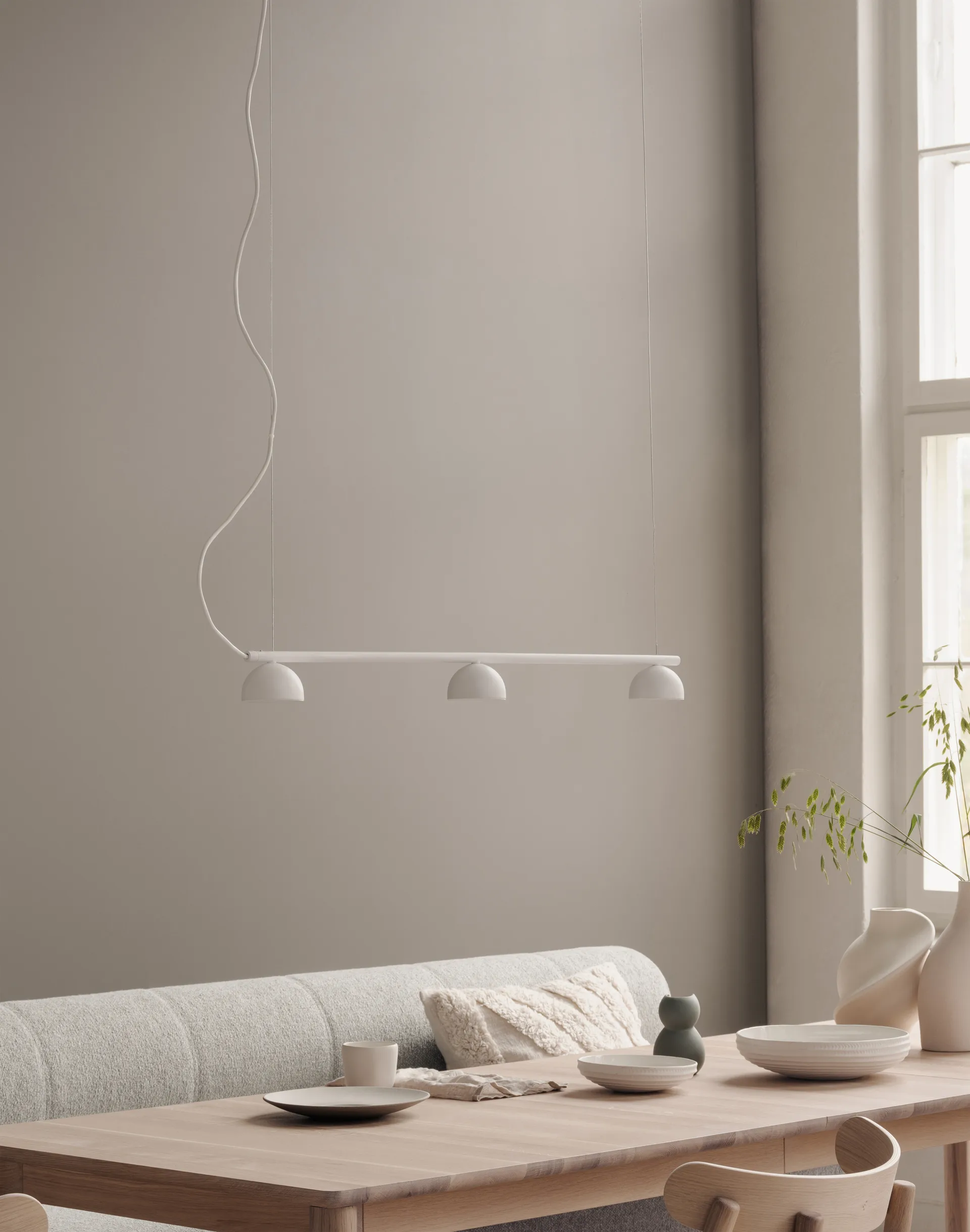 Blush Rail 3 ceiling light, Matt 白色 Northern