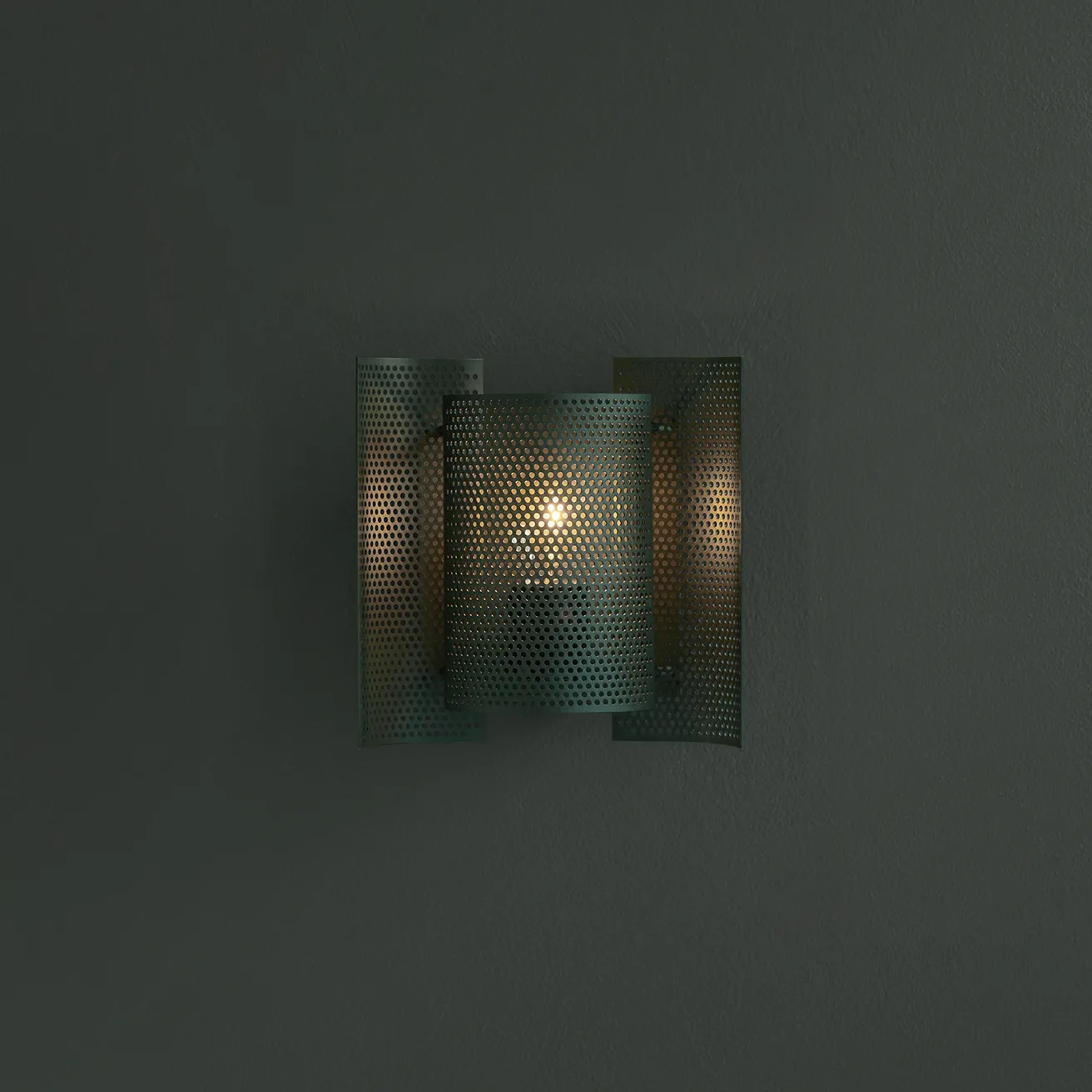 Butterfly 壁灯 perforated, dark绿色 Northern