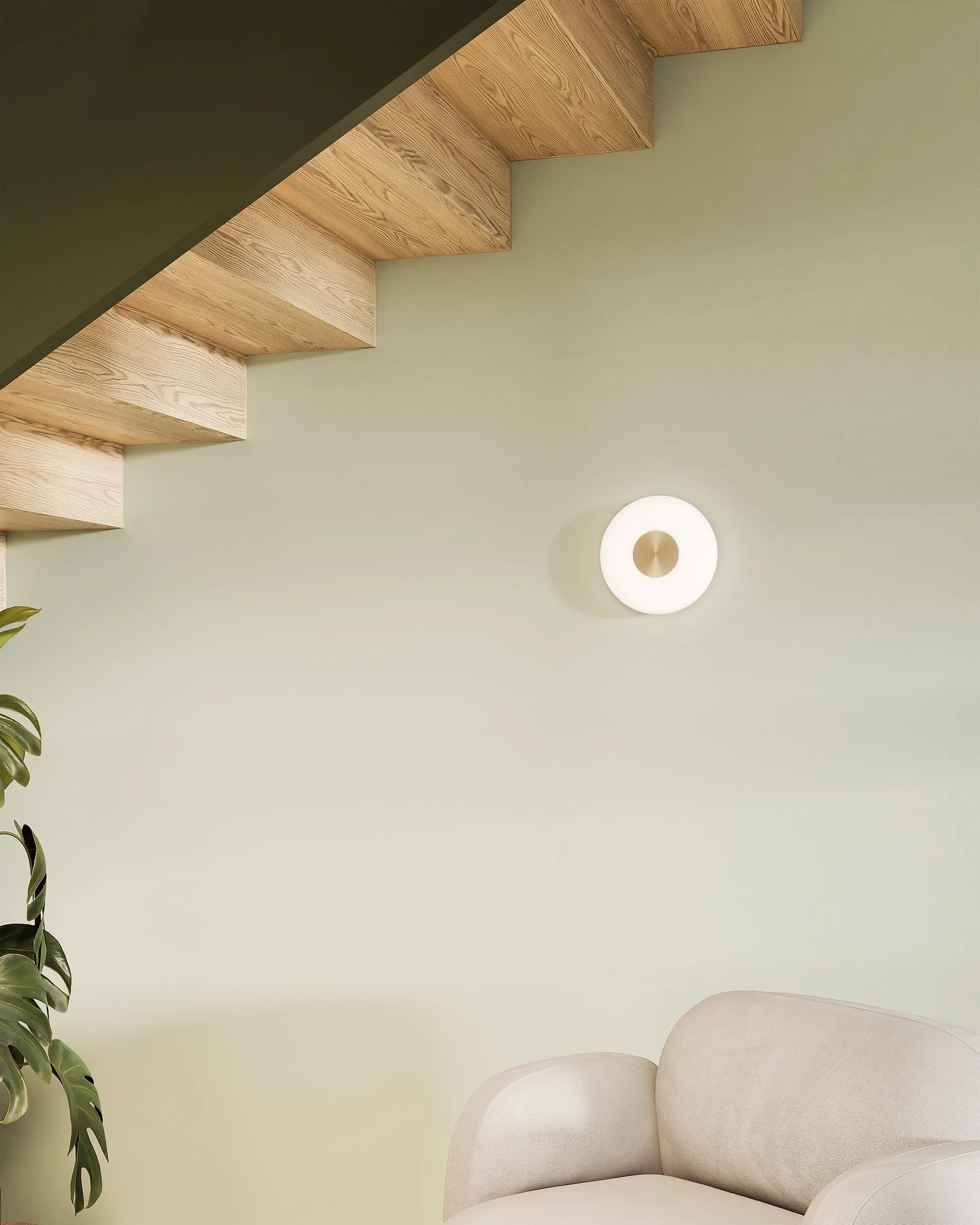 Glint wall light Ø25 cm, 蛋白石 玻璃 白色 Northern