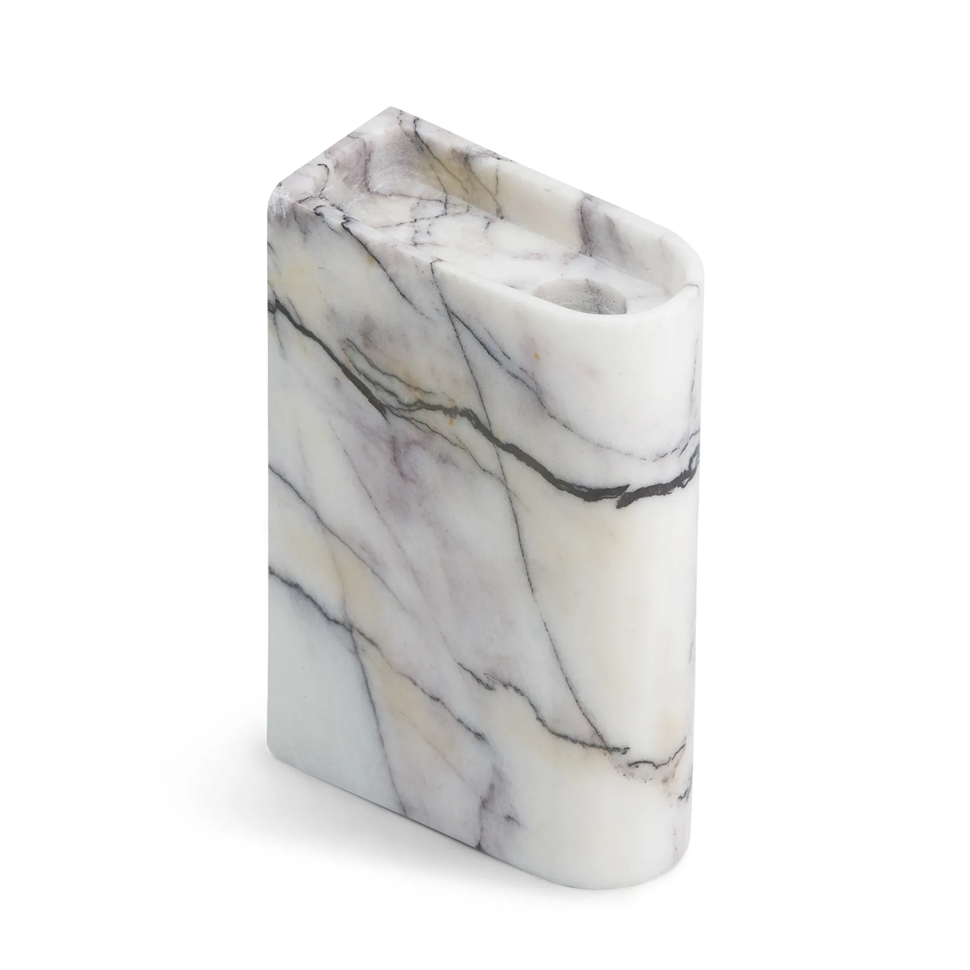 Monolith 烛台  medium, Mixed 白色 marble Northern