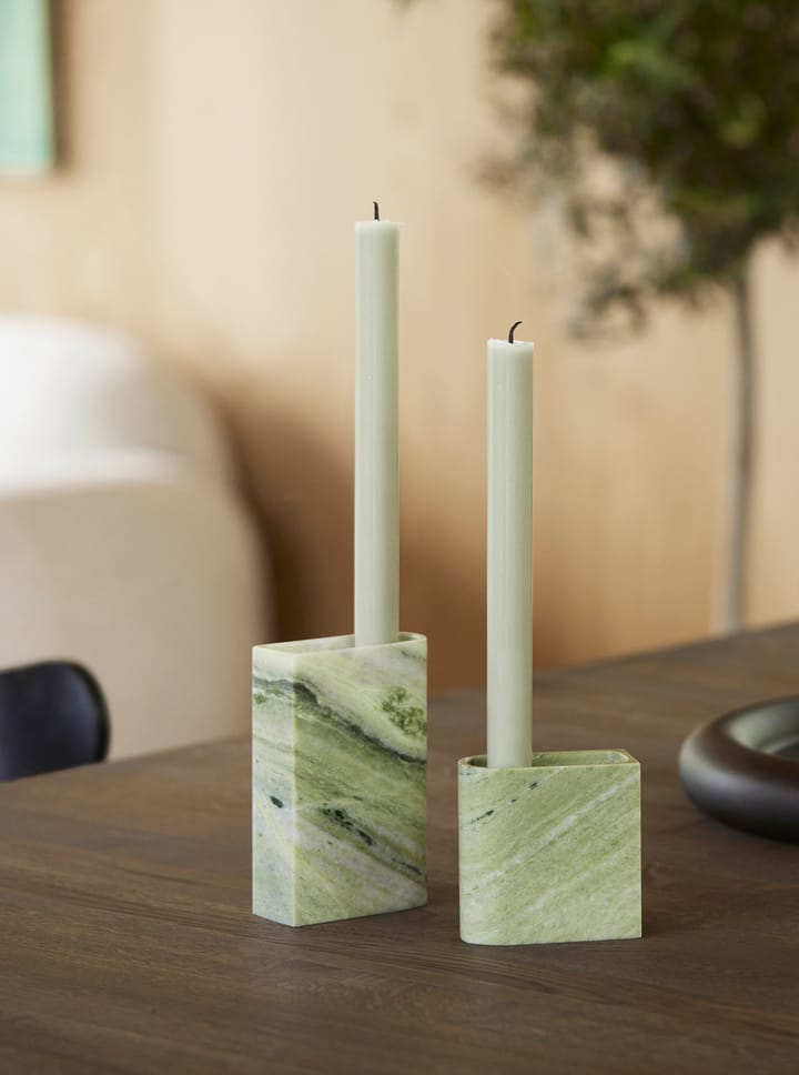 Monolith 烛台  medium, Mixed 绿色 marble Northern